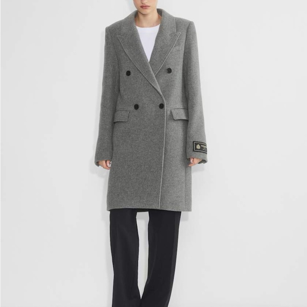 Aritzia Babaton Constant Mid Coat, Small, Heather Dark Grey, NWT
